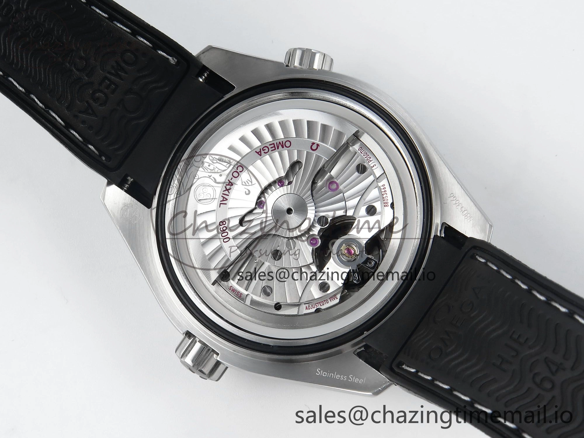 Seamaster Planet Ocean 600M 43.5mm SS SCF 1:1 Best Edition Black Bezel Black Dial on Black Rubber Strap A8900 Super Clone