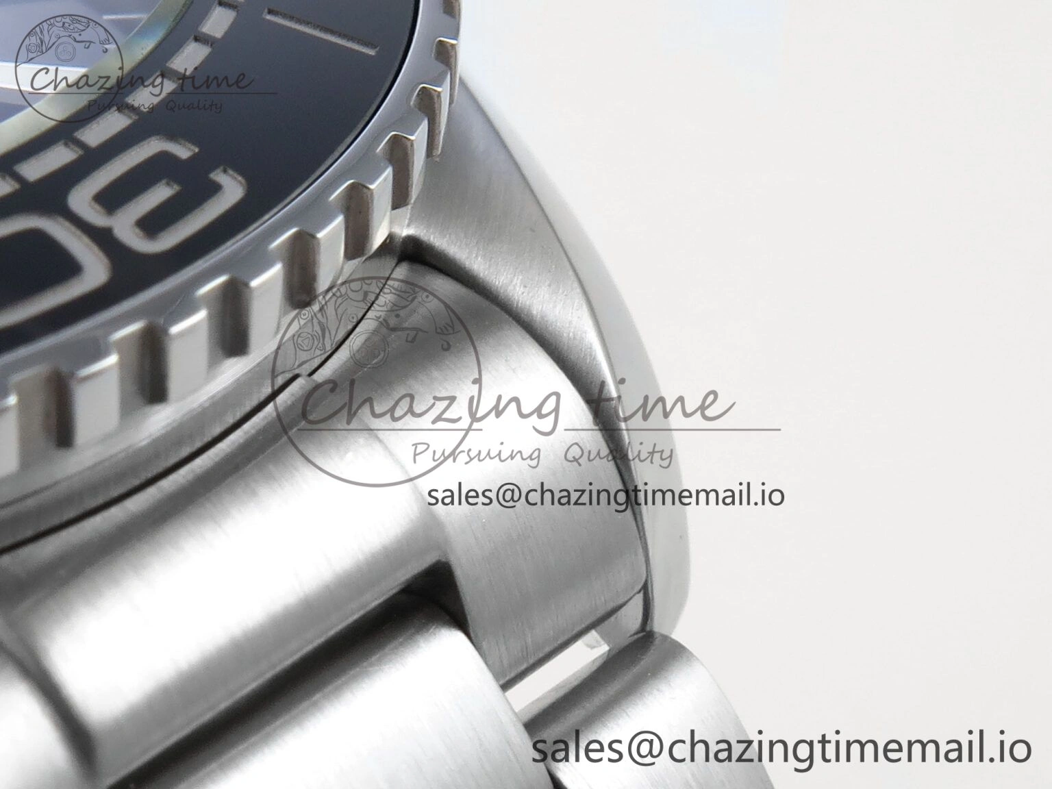 Seamaster Planet Ocean 600M 43.5mm SS SCF 1:1 Best Edition Black Bezel Black Dial on SS Bracelet A8900 Super Clone