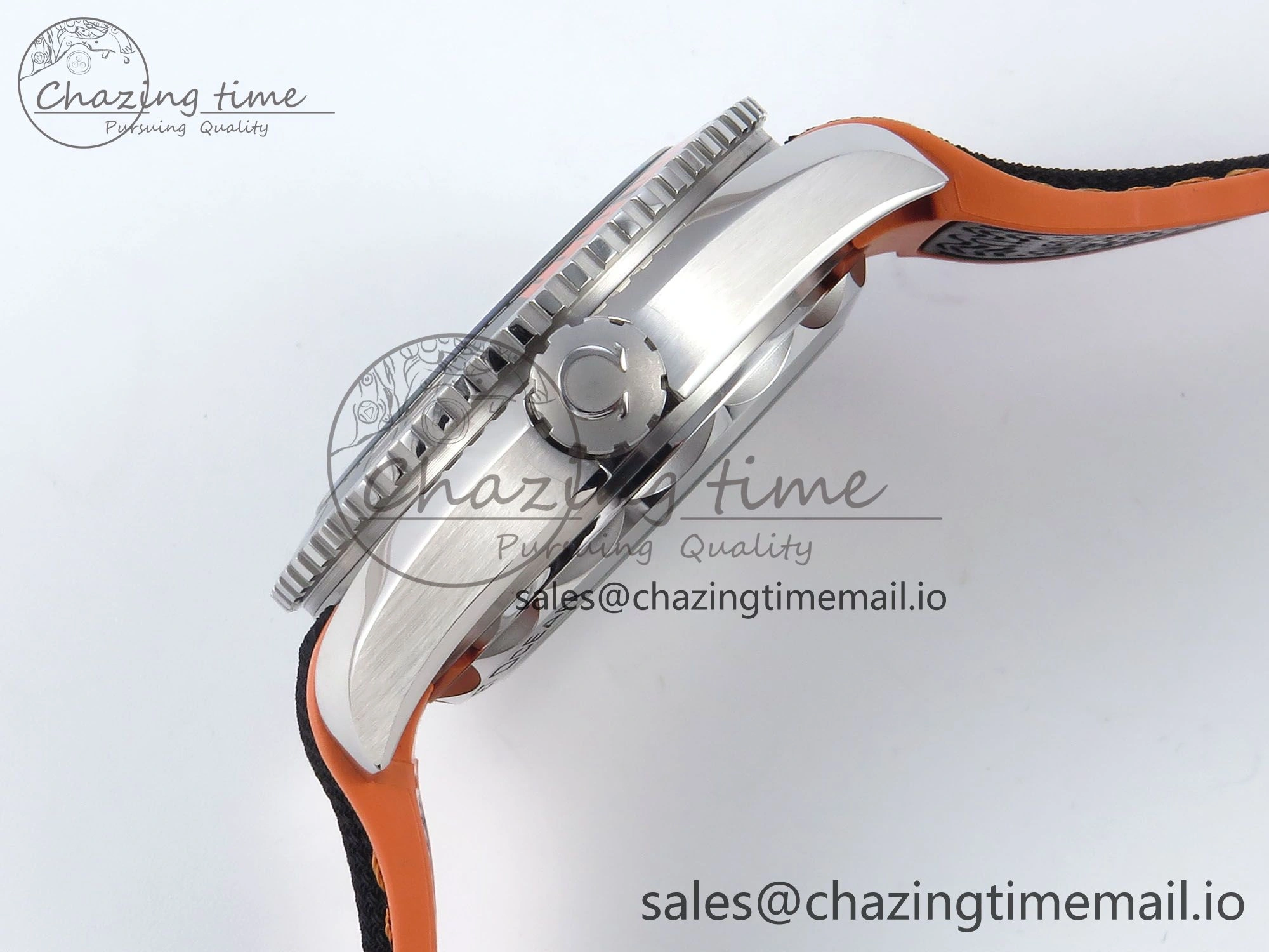 Seamaster Planet Ocean 600M 43.5mm SS SCF 1:1 Best Edition Black orange Bezel Black Dial on Black Rubber Strap A8900 Super Clone