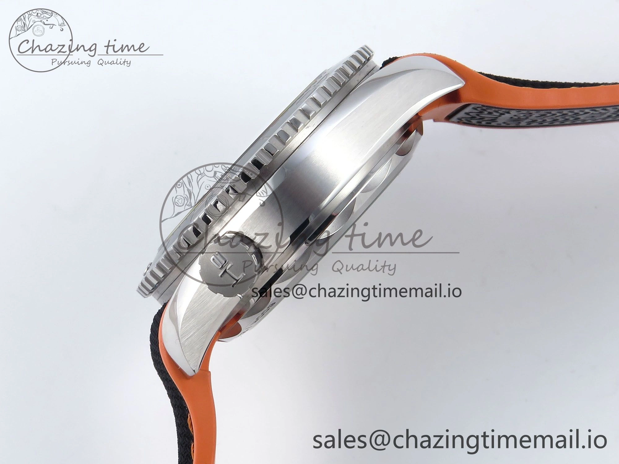 Seamaster Planet Ocean 600M 43.5mm SS SCF 1:1 Best Edition Black orange Bezel Black Dial on Black Rubber Strap A8900 Super Clone
