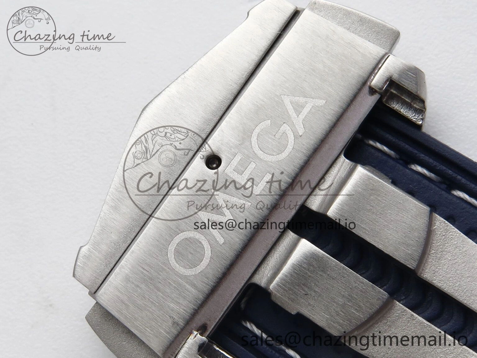 Seamaster Planet Ocean 600M 43.5mm SS SCF 1:1 Best Edition Blue Bezel Blue Dial on Blue Rubber Strap A8900 Super Clone