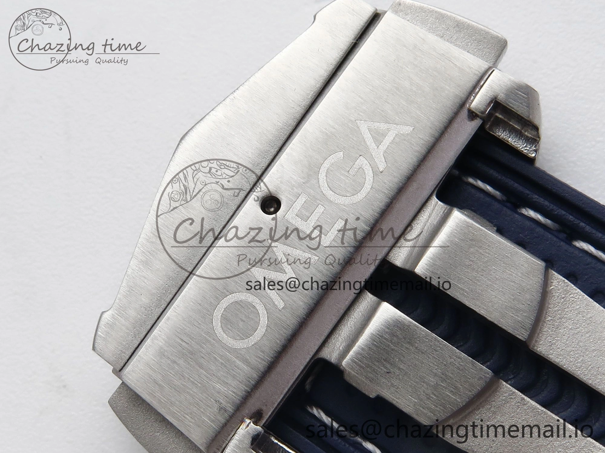 Seamaster Planet Ocean 600M 43.5mm SS SCF 1:1 Best Edition Blue Bezel Blue Dial on Blue Rubber Strap A8900 Super Clone