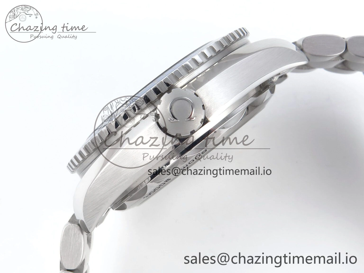 Seamaster Planet Ocean 600M 43.5mm SS SCF 1:1 Best Edition Blue Dial on SS Bracelet A8900 Super Clone