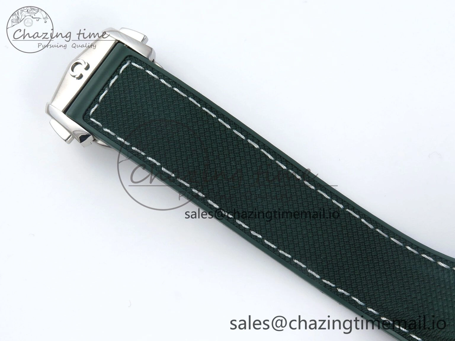 Seamaster Planet Ocean 600M 43.5mm SS SCF 1:1 Best Edition Green Bezel Gray Dial on Green Rubber Strap A8900 Super Clone