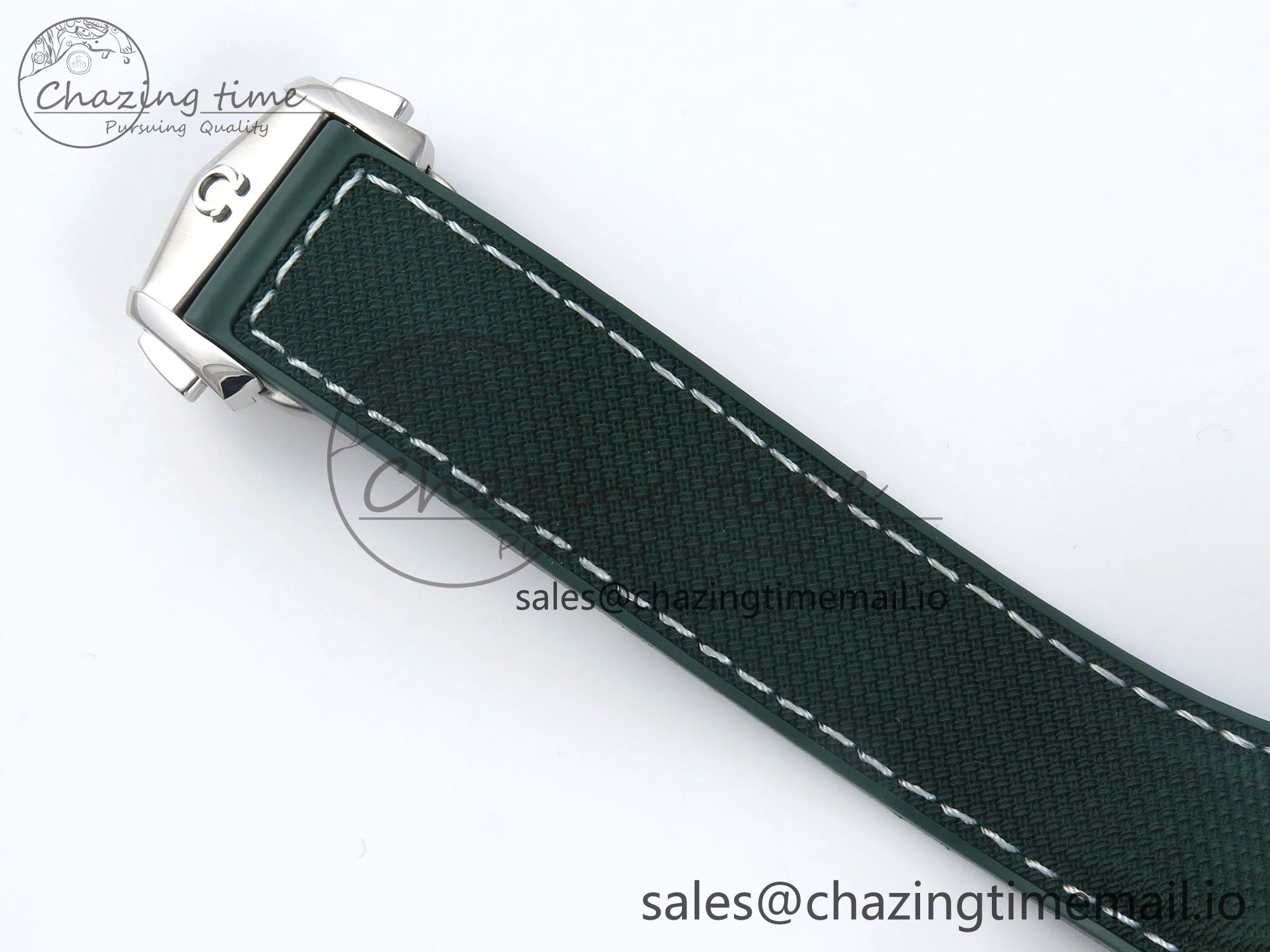 Seamaster Planet Ocean 600M 43.5mm SS SCF 1:1 Best Edition Green Bezel Gray Dial on Green Rubber Strap A8900 Super Clone