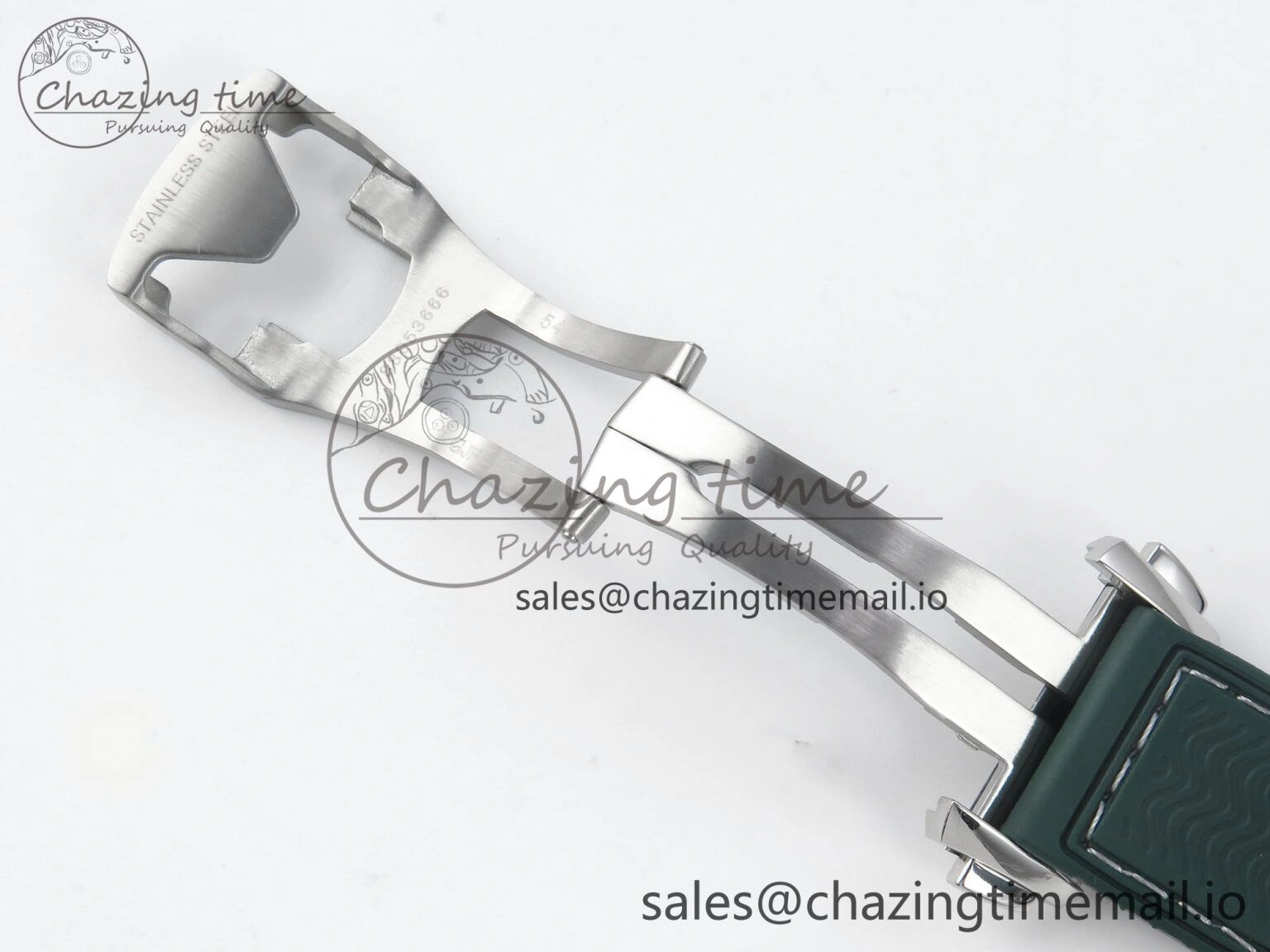 Seamaster Planet Ocean 600M 43.5mm SS SCF 1:1 Best Edition Green Bezel Gray Dial on Green Rubber Strap A8900 Super Clone