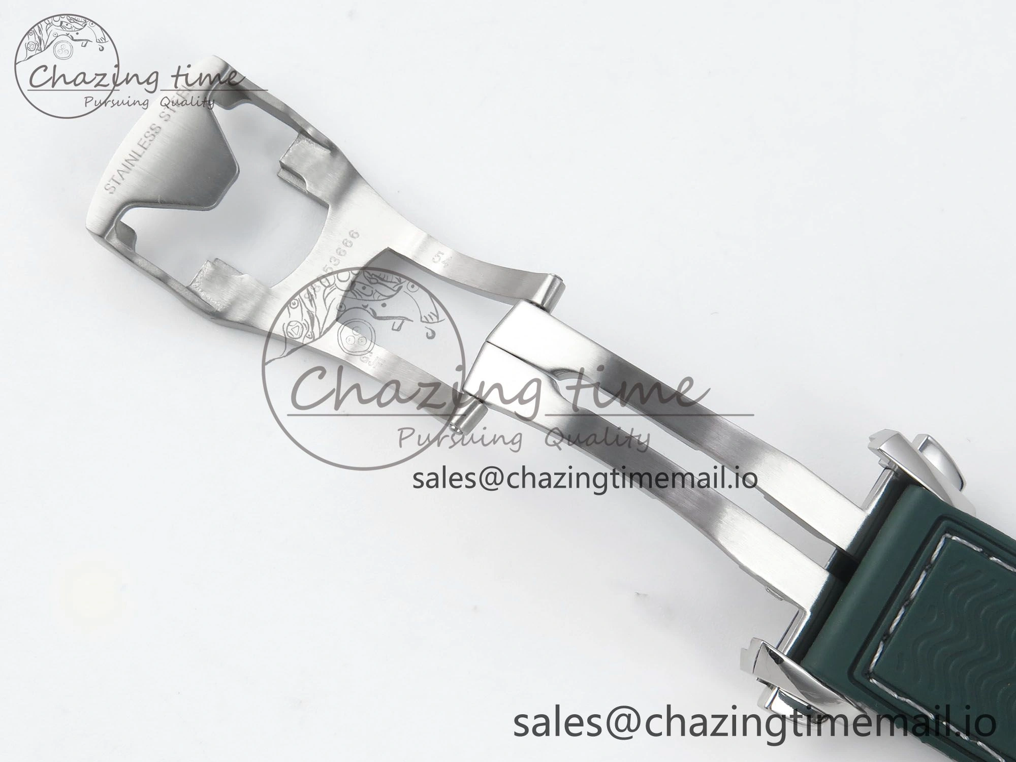 Seamaster Planet Ocean 600M 43.5mm SS SCF 1:1 Best Edition Green Bezel Gray Dial on Green Rubber Strap A8900 Super Clone