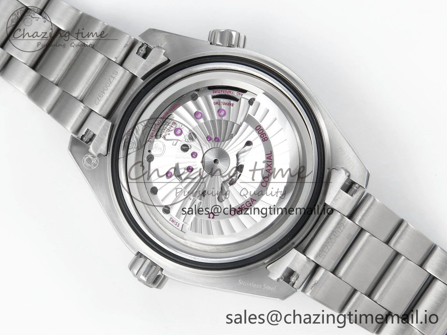 Seamaster Planet Ocean 600M 43.5mm SS SCF 1:1 Best Edition Green Bezel Gray Dial on SS Bracelet A8900 Super Clone