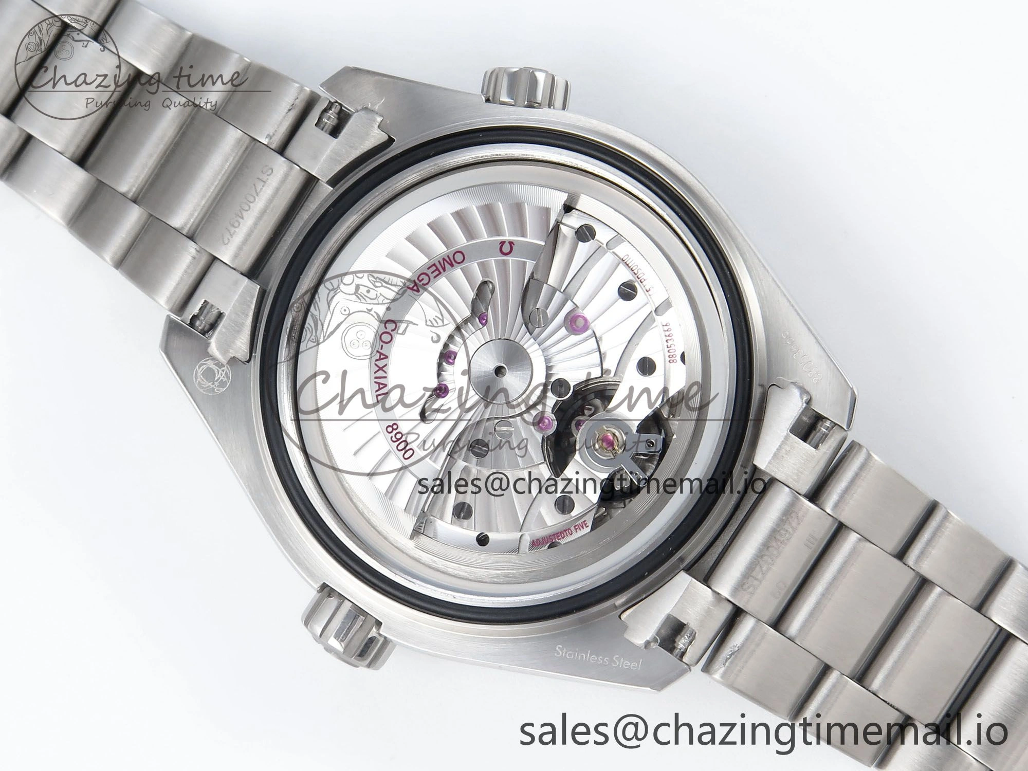 Seamaster Planet Ocean 600M 43.5mm SS SCF 1:1 Best Edition Green Bezel Gray Dial on SS Bracelet A8900 Super Clone