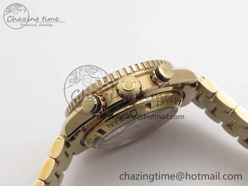 Seamaster Pro Chrono RG Best Edition Black Ceramic Black Dial On RG Bracelet A9300