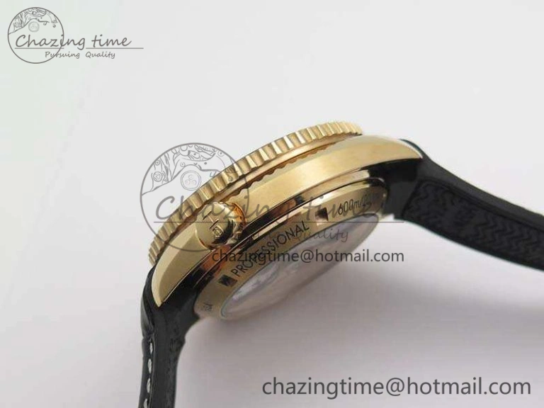 Seamaster Pro Chrono RG OM Best Edition Black Ceramic Black Dial On Gummy Strap A9300