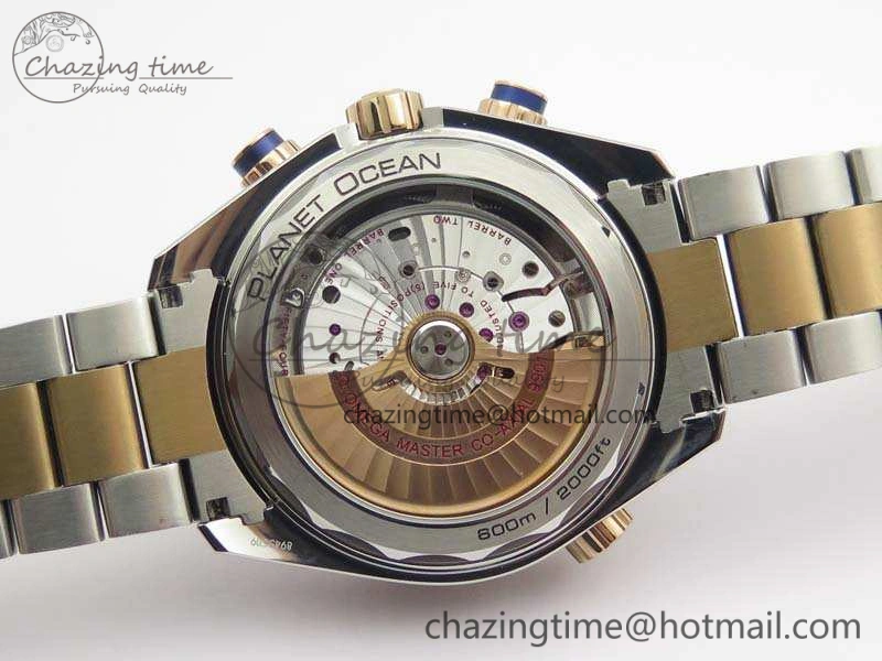 Seamaster Pro Chrono SS RG OM Best Edition Blue Ceramic Blue Dial On SS RG Bracelet A9300