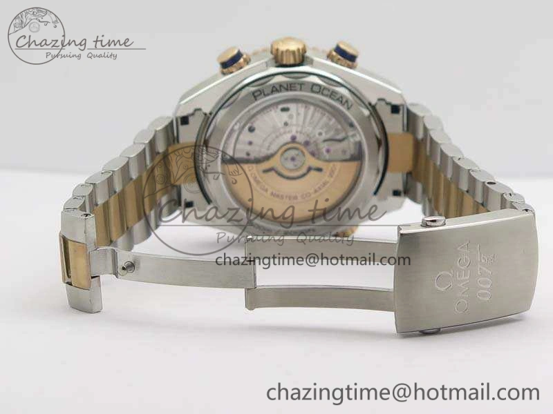 Seamaster Pro Chrono SS RG OM Best Edition Blue Ceramic Blue Dial On SS RG Bracelet A9300