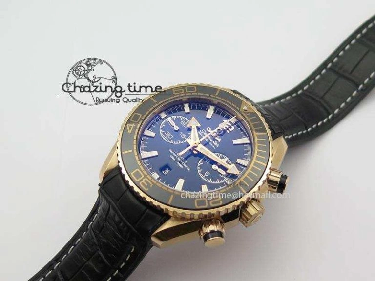 Seamaster Professional Chrono RG Black Ceramic Black Dial On Black Gummy Strap A9300