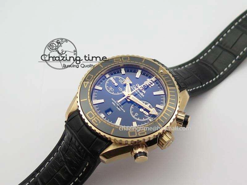 Seamaster Professional Chrono RG Black Ceramic Black Dial On Black Gummy Strap A9300