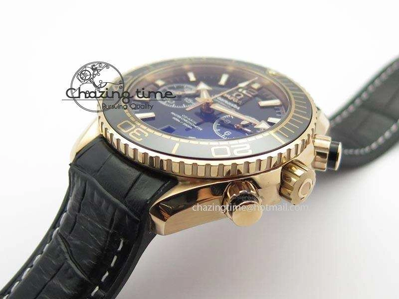 Seamaster Professional Chrono RG Black Ceramic Black Dial On Black Gummy Strap A9300