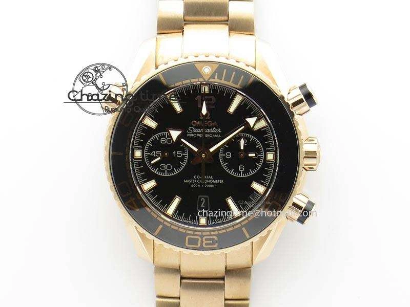 Seamaster Professional Chrono RG Black Ceramic Black Dial On RG Bracelet A9300