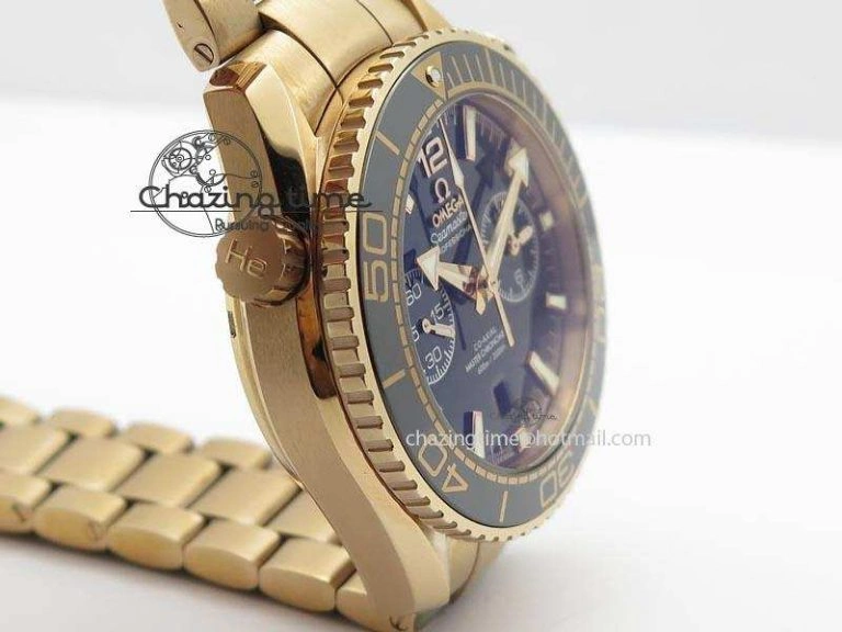 Seamaster Professional Chrono RG Black Ceramic Black Dial On RG Bracelet A9300