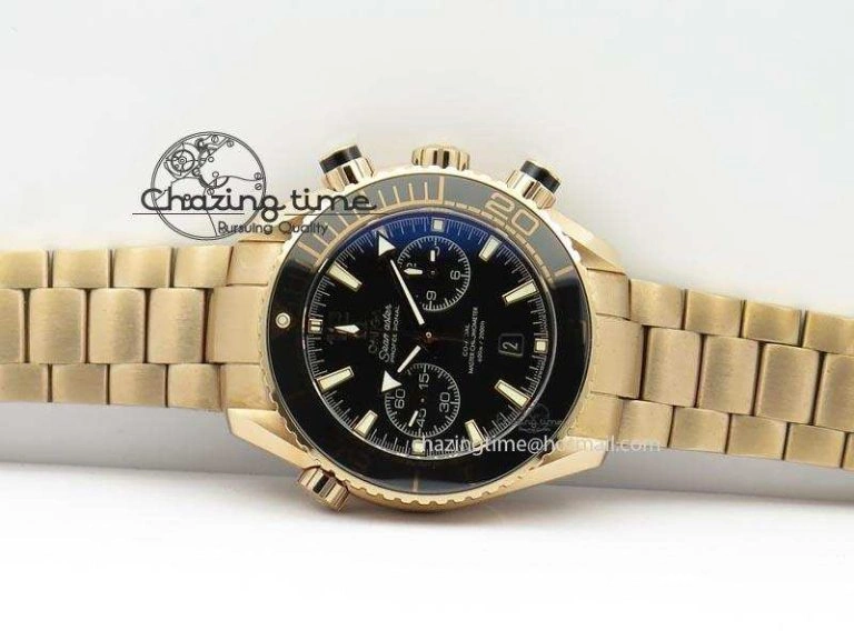 Seamaster Professional Chrono RG Black Ceramic Black Dial On RG Bracelet A9300
