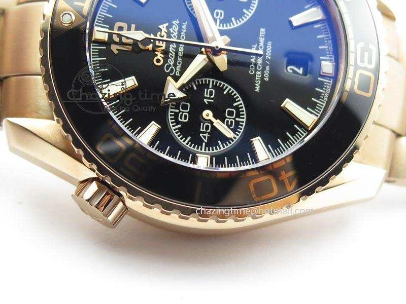 Seamaster Professional Chrono RG Black Ceramic Black Dial On RG Bracelet A9300
