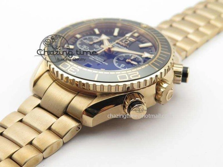 Seamaster Professional Chrono RG Black Ceramic Black Dial On RG Bracelet A9300