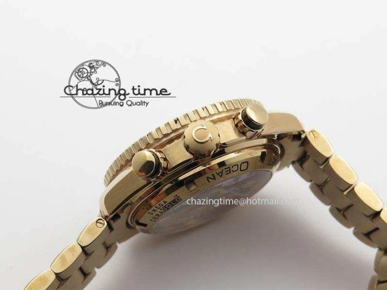 Seamaster Professional Chrono RG Black Ceramic Black Dial On RG Bracelet A9300