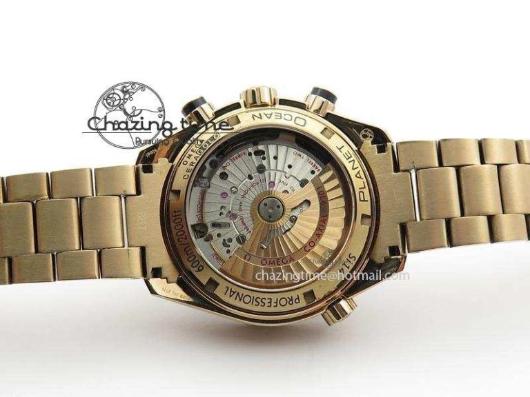 Seamaster Professional Chrono RG Black Ceramic Black Dial On RG Bracelet A9300