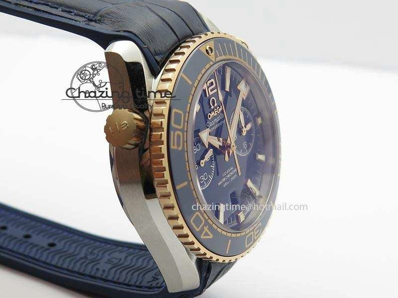 Seamaster Professional Chrono RG Blue Ceramic Blue Dial On Blue Gummy Strap A9300