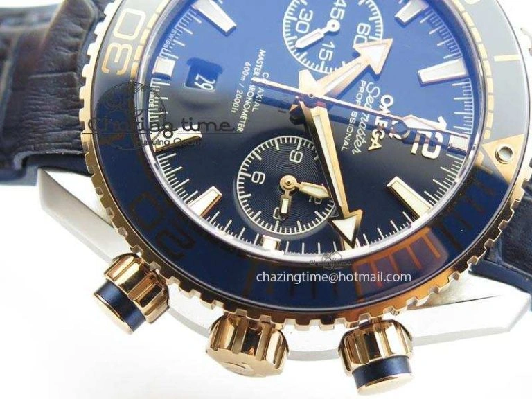 Seamaster Professional Chrono RG Blue Ceramic Blue Dial On Blue Gummy Strap A9300