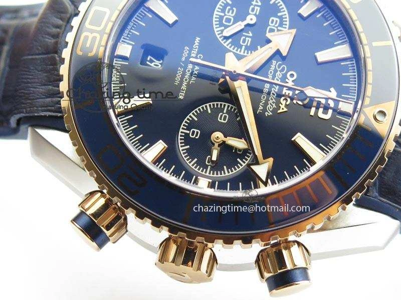 Seamaster Professional Chrono RG Blue Ceramic Blue Dial On Blue Gummy Strap A9300
