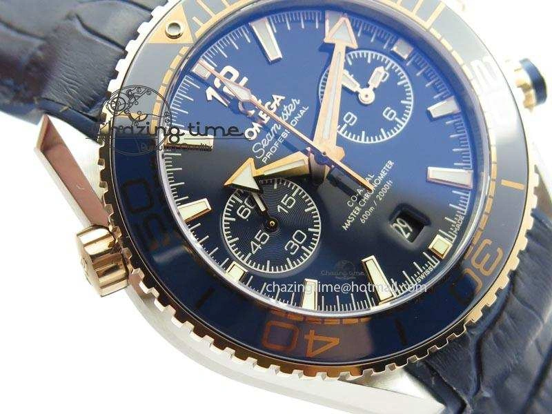 Seamaster Professional Chrono RG Blue Ceramic Blue Dial On Blue Gummy Strap A9300