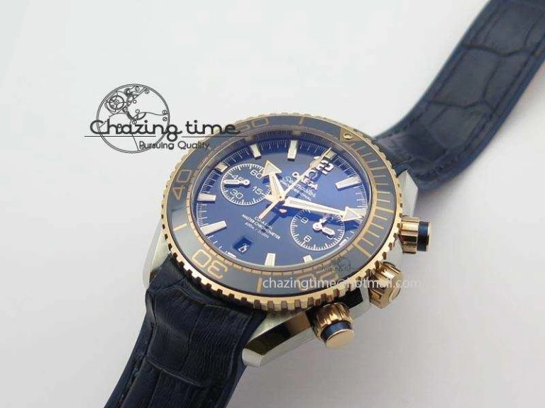 Seamaster Professional Chrono RG Blue Ceramic Blue Dial On Blue Gummy Strap A9300