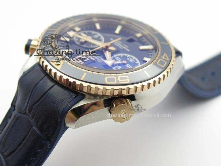 Seamaster Professional Chrono RG Blue Ceramic Blue Dial On Blue Gummy Strap A9300