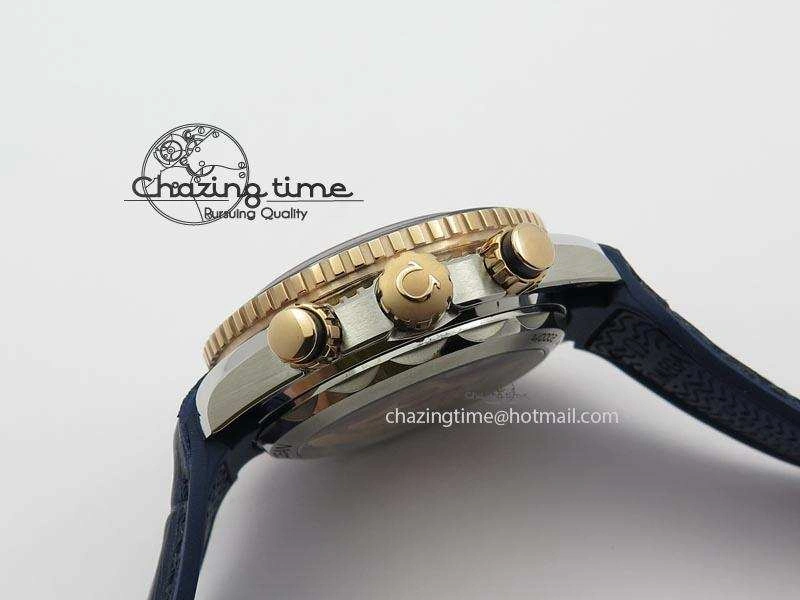 Seamaster Professional Chrono RG Blue Ceramic Blue Dial On Blue Gummy Strap A9300