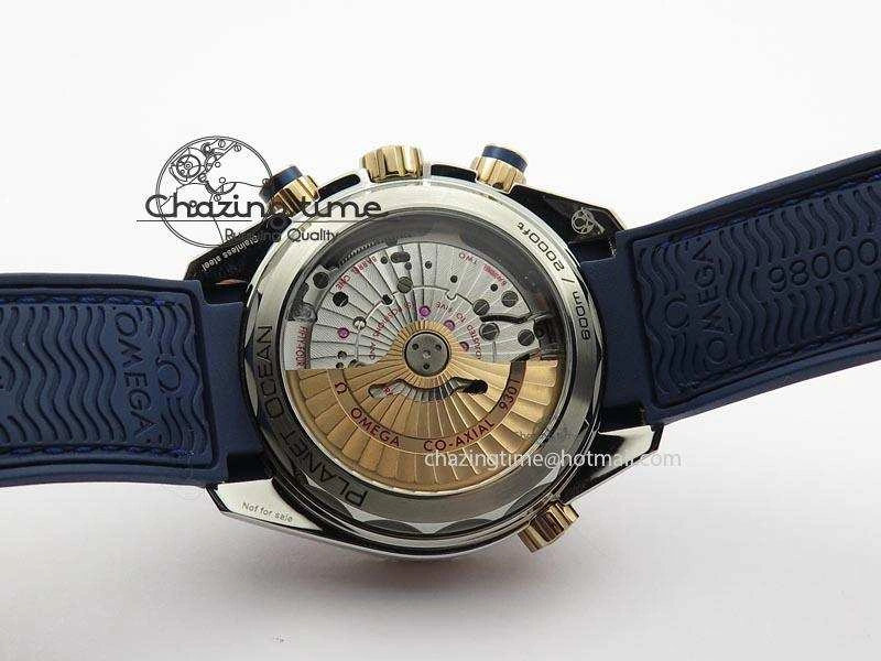 Seamaster Professional Chrono RG Blue Ceramic Blue Dial On Blue Gummy Strap A9300