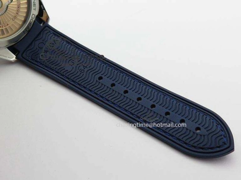 Seamaster Professional Chrono RG Blue Ceramic Blue Dial On Blue Gummy Strap A9300