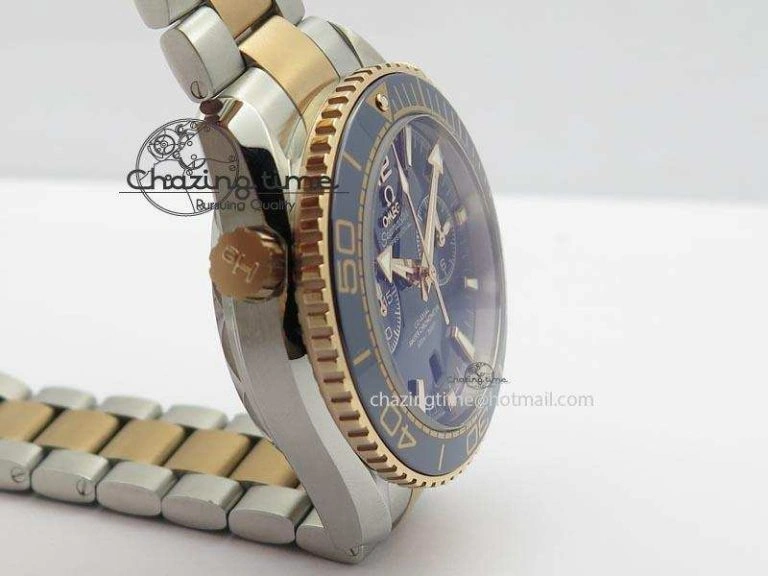 Seamaster Professional Chrono SS RG Blue Ceramic Blue Dial On SS RG Bracelet A9300