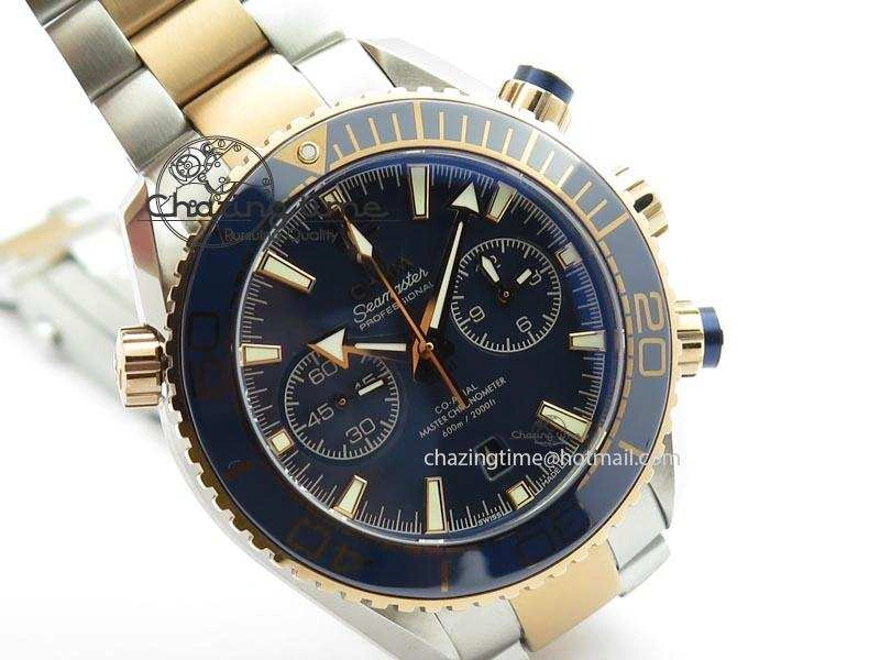 Seamaster Professional Chrono SS RG Blue Ceramic Blue Dial On SS RG Bracelet A9300