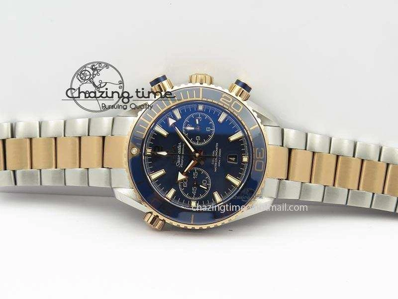 Seamaster Professional Chrono SS RG Blue Ceramic Blue Dial On SS RG Bracelet A9300