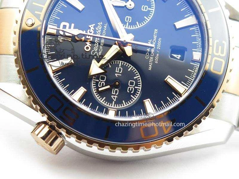 Seamaster Professional Chrono SS RG Blue Ceramic Blue Dial On SS RG Bracelet A9300