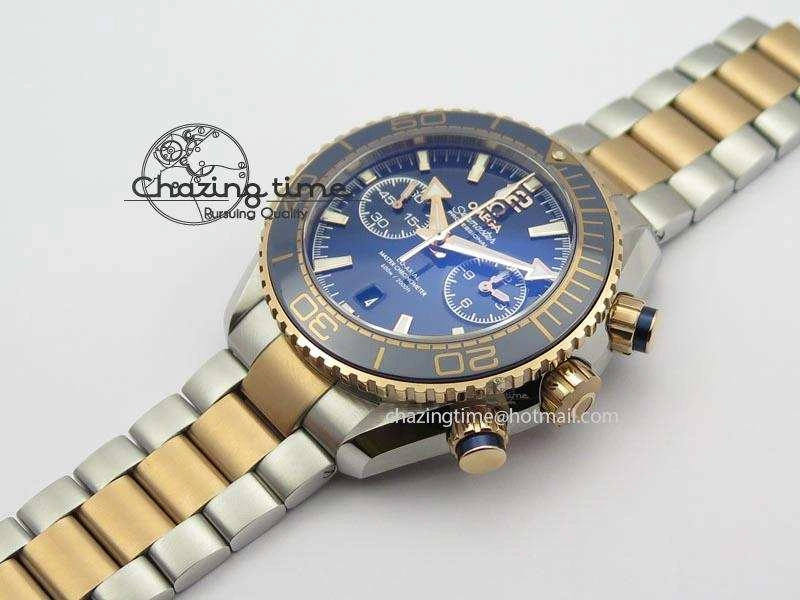 Seamaster Professional Chrono SS RG Blue Ceramic Blue Dial On SS RG Bracelet A9300