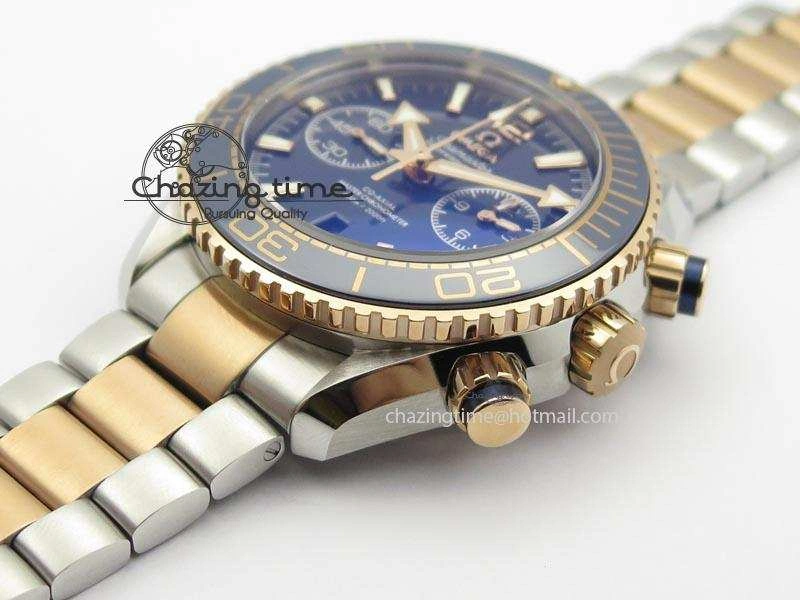 Seamaster Professional Chrono SS RG Blue Ceramic Blue Dial On SS RG Bracelet A9300