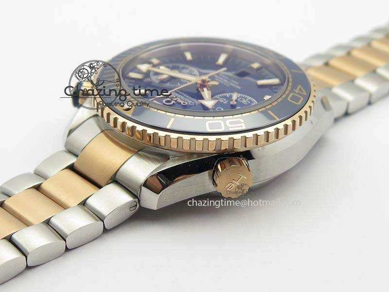 Seamaster Professional Chrono SS RG Blue Ceramic Blue Dial On SS RG Bracelet A9300