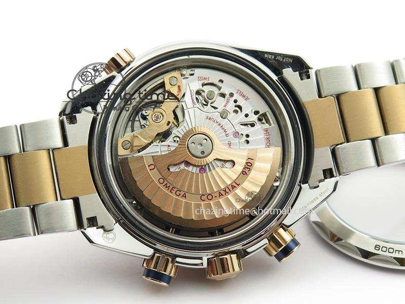 Seamaster Professional Chrono SS RG Blue Ceramic Blue Dial On SS RG Bracelet A9300
