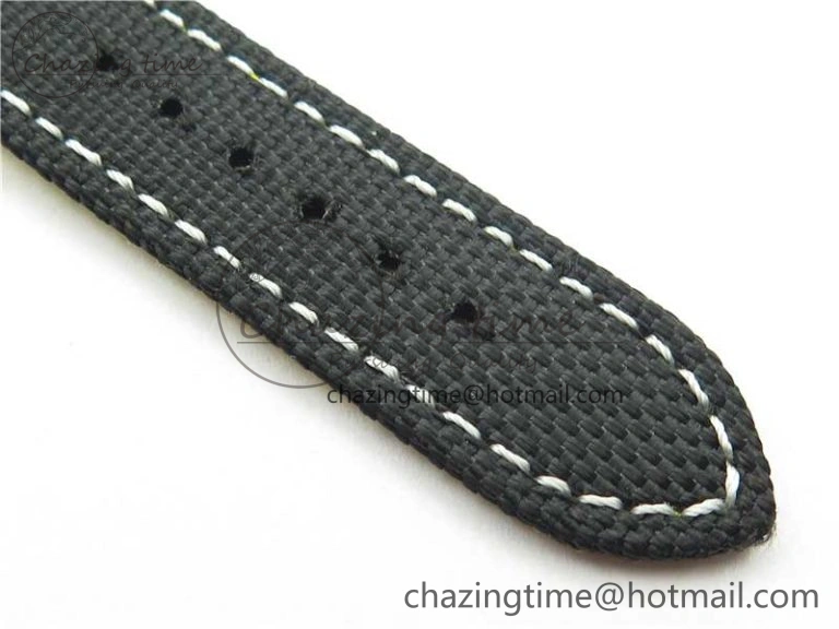Seawolf 45mm DLC B50 1:1 BestEdition SuperLumed Black Dial Black Numeral Markers on Black Nylon Strap A2824(SuperThick Crystal)
