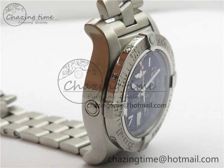 Seawolf 45mm SS B50 1:1 Best Edition SuperLumed Black Dial Numeral Markers on SS Bracelet A2824(Super Thick Crystal)