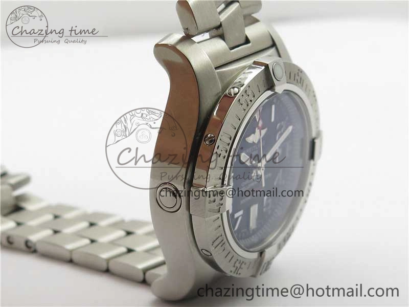 Seawolf 45mm SS B50 1:1 Best Edition SuperLumed Black Dial Numeral Markers on SS Bracelet A2824(Super Thick Crystal)