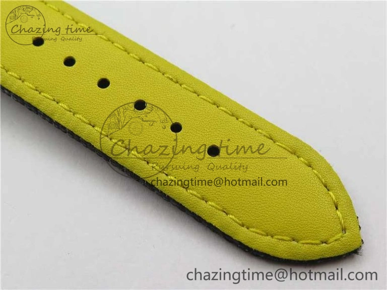 Seawolf 45mm SS B50 1:1 BestEdition SuperLumed Yellow Dial Black Sticks Markers on Black Nylon Strap A2824(SuperThick Crystal)