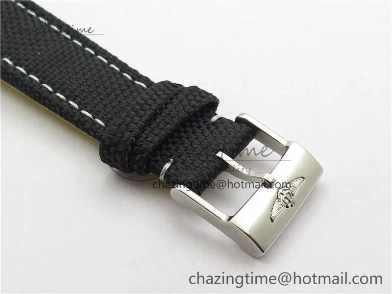 Seawolf 45mm SS B50 1:1 BestEdition SuperLumed Yellow Dial Black Sticks Markers on Black Nylon Strap A2824(SuperThick Crystal)