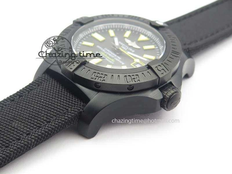 Seawolf DLC Best Edition Superlumed Black Dial On Nylon Strap A2836 (Super Thick Crystal)
